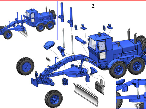 TDv 3805-003-12 Erdhobel Model Cetak 3D