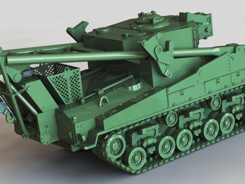 Bergepanzer M74 3D 프린트 모델