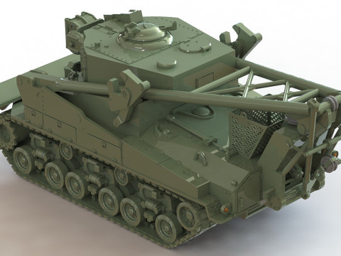 Bergepanzer M74 Model do druku 3D