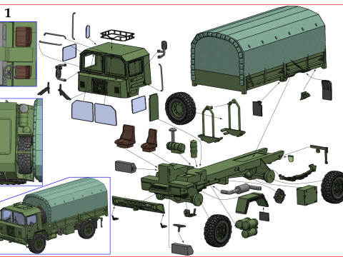 SAURER 6DM civil uses Modèles 3D en vedette