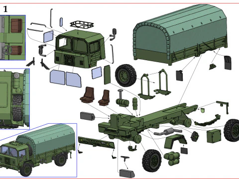 SAURER 6DM civil uses 3D Print Model