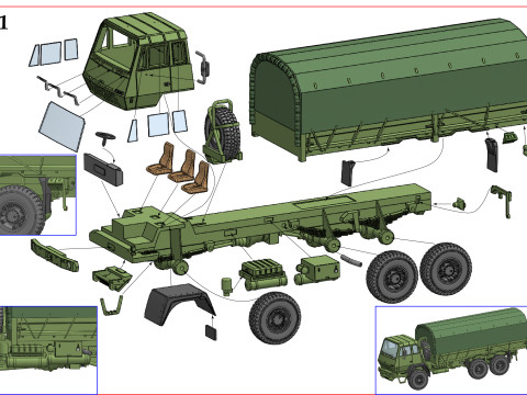 Steyr1491 Saurer Gottwald 3D Принт Модель