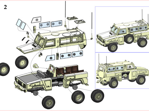 RG-31 armored car 3Dプリントモデル