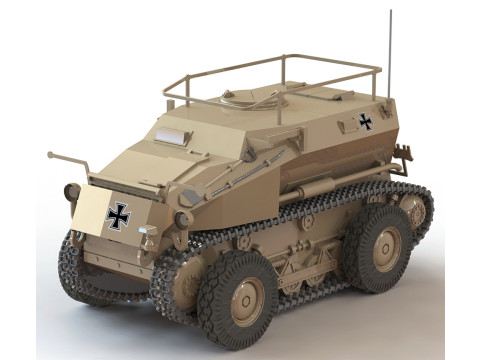 WWII German SdKfz254 Tracked Armoured Scout Car 3D 프린트 모델