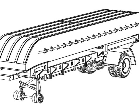 Semi remorgue porte-ponton 25t 1940-1945 Modelo de Impressão 3D