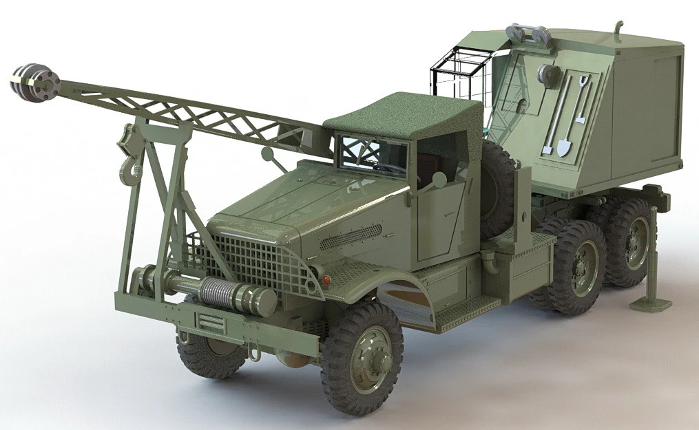 Brockway Crane C6662 3D Print Model .c4d .max .obj .3ds .fbx .stl .blend 