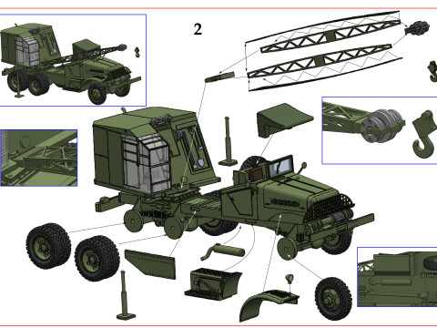Brockway Crane C6662 3D Print Model