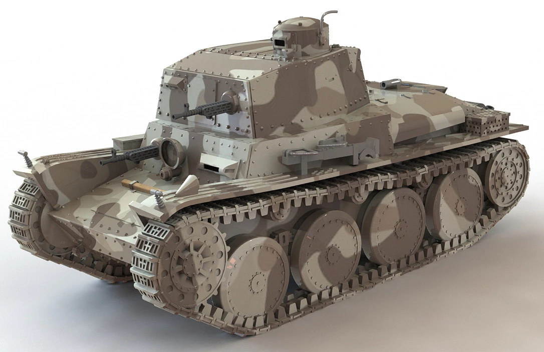 Tank LT40 3D Print Model .c4d .max .obj .3ds .fbx .stl .blend 