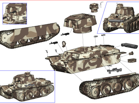 Tank LT40 Modèles 3D en vedette