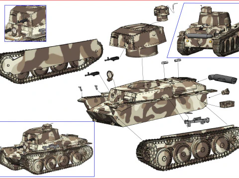 Tank LT40 3D Print Model
