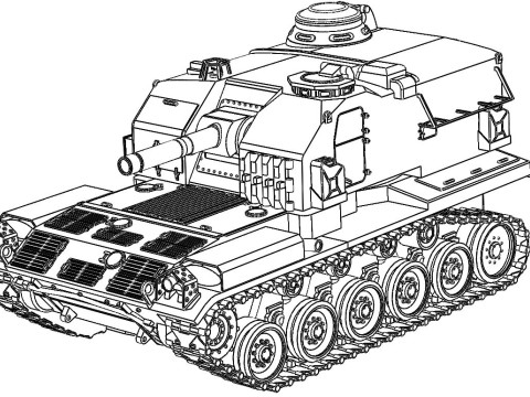 Tank M52 3D Print Model