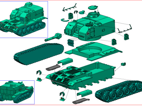 Tank M52 3D Print Model