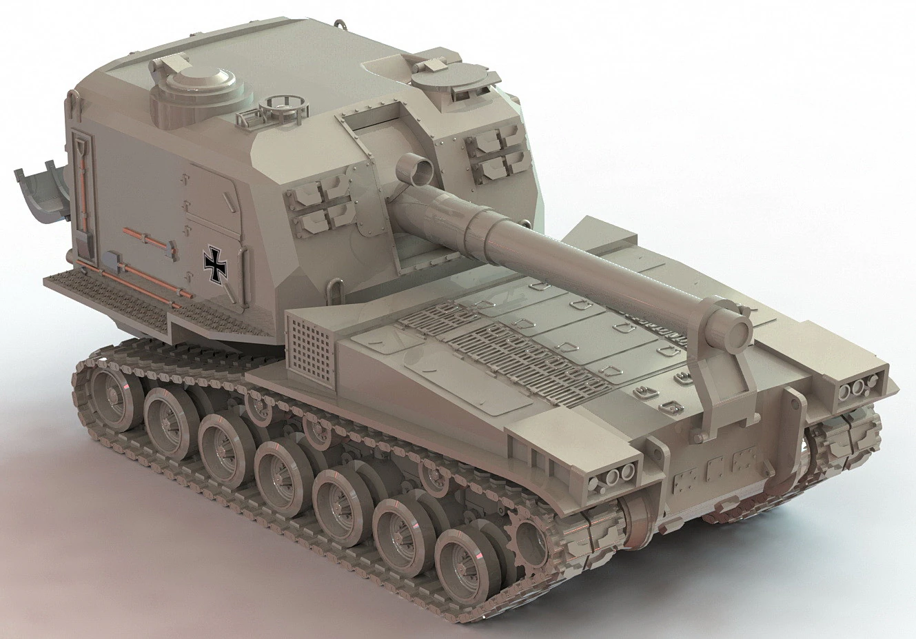 Tank M55 3D Print Model .c4d .max .obj .3ds .fbx .stl .blend 