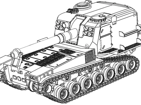 Tank M55 3D Print Model