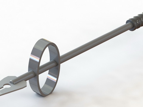 Gardening tool for extracting weeds with long roots like a dandelion 3Dモデル