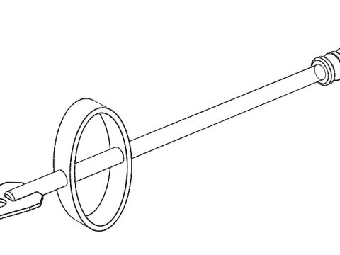 Gardening tool for extracting weeds with long roots like a dandelion Model 3D