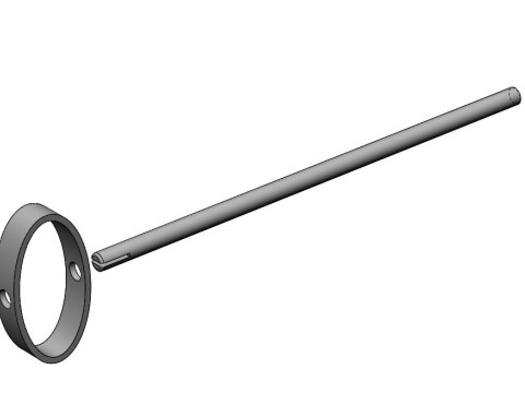 Gardening tool for extracting weeds with long roots like a dandelion Model 3D