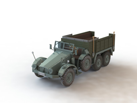 Krupp L2H143 Kfz69 with Pak 36 ICM 72461 3D Model