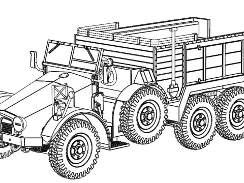 Krupp L2H143 Kfz69 with Pak 36 ICM 72461 3D मॉडल