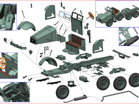 Krupp L2H143 Kfz69 with Pak 36 ICM 72461 3D मॉडल