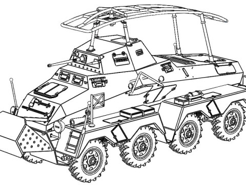 Sd Kfz 232 Modelo 3D