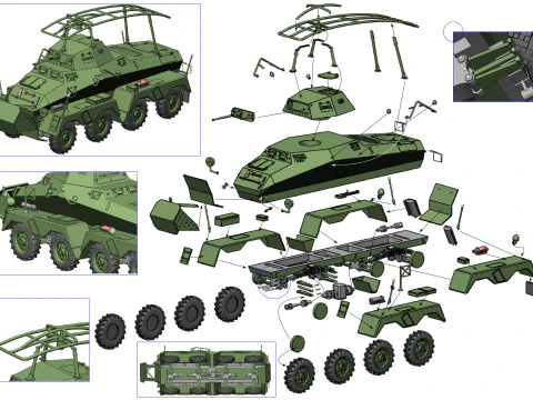 Sd Kfz 232 3D Model