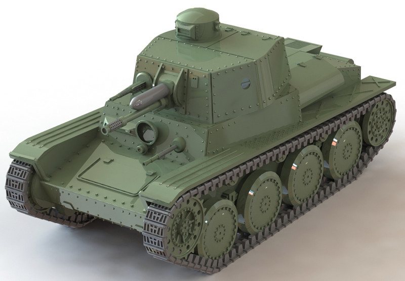PZW 39 Typ LTL-H mit Pak 41 3D Model .c4d .max .obj .3ds .fbx .stl .blend 