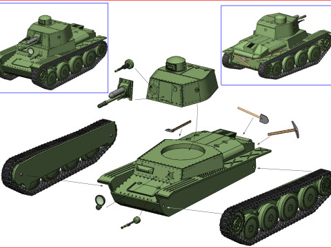 PZW 39 Typ LTL-H mit Pak 41 3D Model