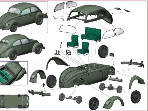 KdF Wagen 1938 Modelo 3D