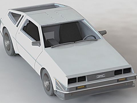 Delorian DMC12 3Dモデル
