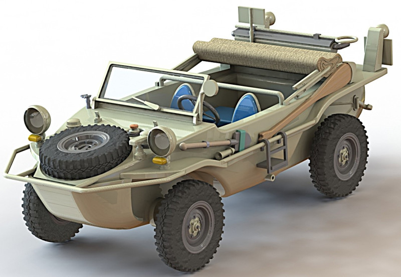 166 Schwimmwagen 3D 模型 .c4d .max .obj .3ds .fbx .stl .blend