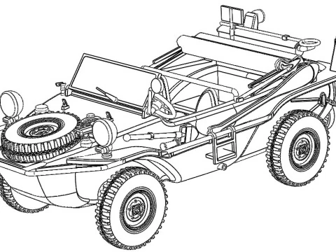 166 Schwimmwagen Modelo 3D