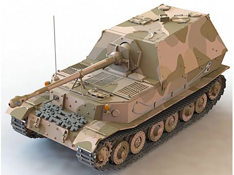 Tank Ferdinand Porsche 3D 모델