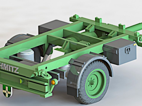Schmitz SCB-RMG container chassis trailer 3D Модель