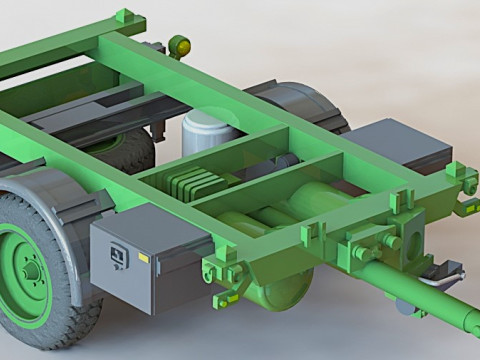Schmitz SCB-RMG container chassis trailer 3D Modell