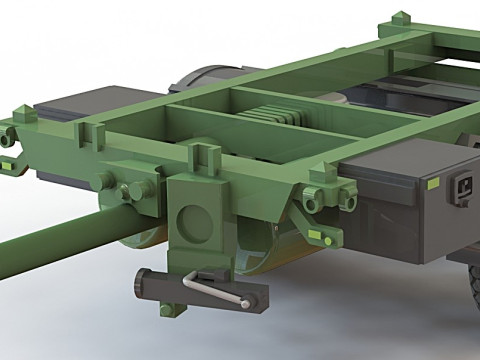 Schmitz SCB-RMG container chassis trailer 3D Modell