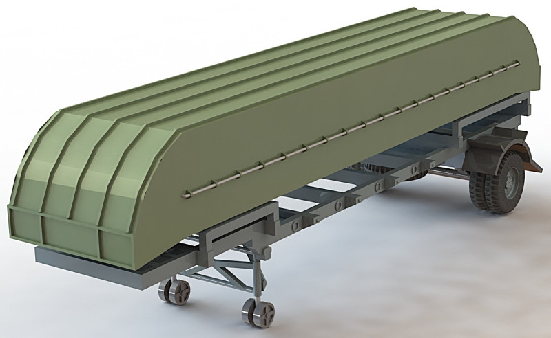 Pontão de 25 toneladas em reboque Modelo 3D .c4d .max .obj .3ds .fbx .stl .blend