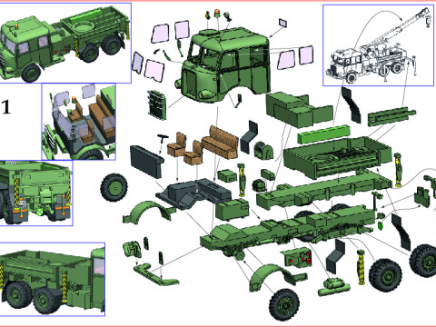 Grf Stift KRFD 210 起重车 3D 模型