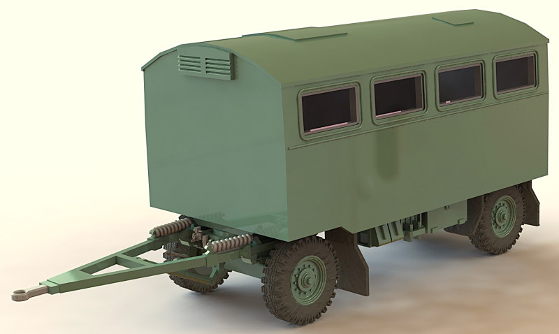 Military box trailer BWB 2300127 3D Model .c4d .max .obj .3ds .fbx .stl .blend