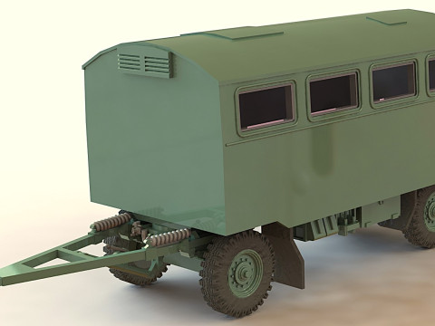 Military box trailer BWB 2300127 3D 模型