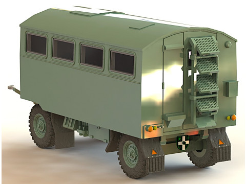 Military box trailer BWB 2300127 3D Model