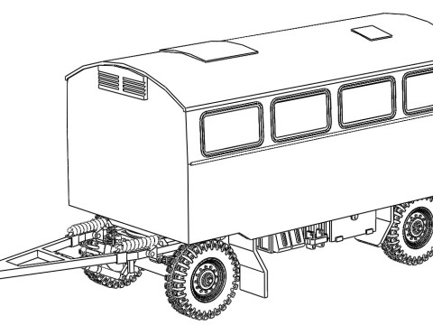 Military box trailer BWB 2300127 3D Model