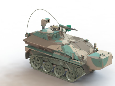 Leichtes Luftkampffahrzeug Wiesel 1 TOW 3D Modell