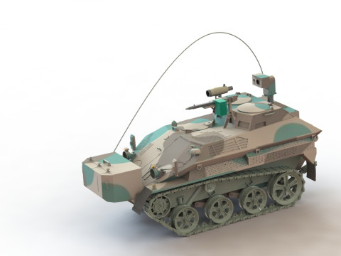 Lekki powietrzno-desantowy pojazd bojowy Wiesel 1 TOW Model 3D