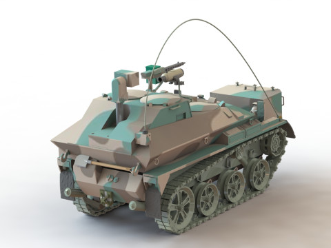 Lekki powietrzno-desantowy pojazd bojowy Wiesel 1 TOW Model 3D