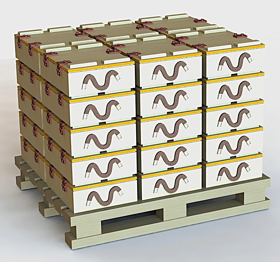 Pallet with boxes for 556 mm cartridges Box containing 4 MILAN F2 guided missile 3D Model .c4d .max .obj .3ds .fbx .stl .blend 