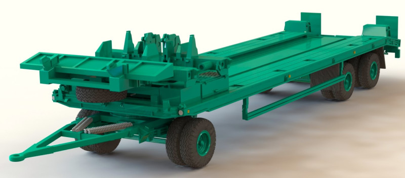 Anhanger 6-Rad 15 t Panzerbrcke Modèle 3D .c4d .max .obj .3ds .fbx .stl .blend 