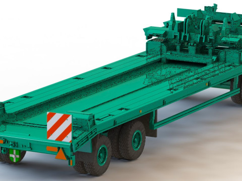 Anhanger 6-Rad 15 t Panzerbrcke Modèle 3D