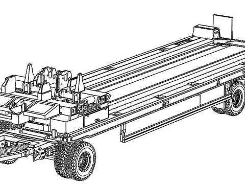 Anhanger 6-Rad 15 t Panzerbrcke 3D Model