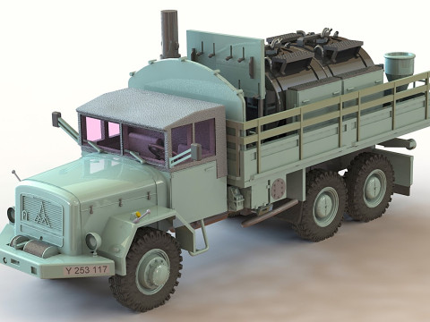 Attrezzatura di decontaminazione su camion LKW 7t Modello 3D